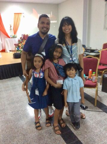 Trini2019 with the 3 kids